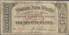 Chatt - Vulcan Iron Works $0.25 Stone